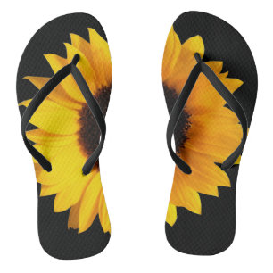 Big Sunflower Flip Flops