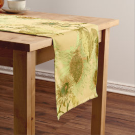 Big Sunflower Pattern Kurzer Tischläufer