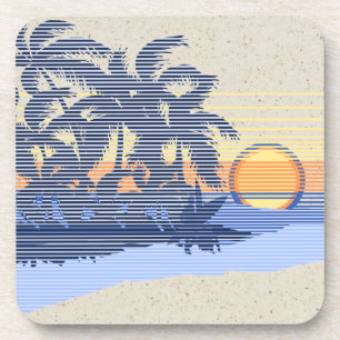 Big Sunset Hawaiian Tiki Bar Dessous de verre à do