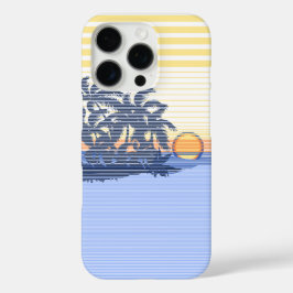 Big Sunset Stripe Hawaiian Blue iPhone 16 Pro Hülle