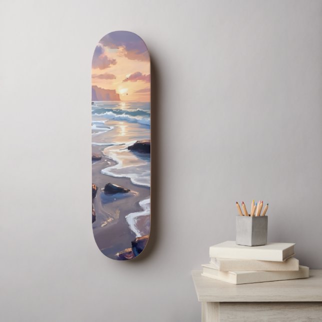 Big Sur, California Coastal Art Painting Skateboard (Wandkunst)