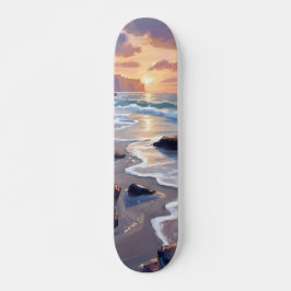 Big Sur, California Coastal Art Painting Skateboard
