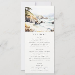 Big Sur, California Landschaft Hochzeitsmenükarte Einladung