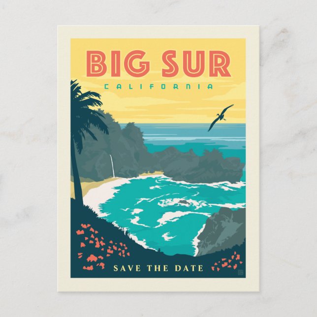 Big Sur California | Save The Date Einladungspostkarte (Vorderseite)