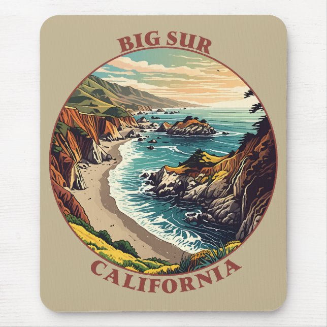 Big Sur California USA Mousepad (Vorne)