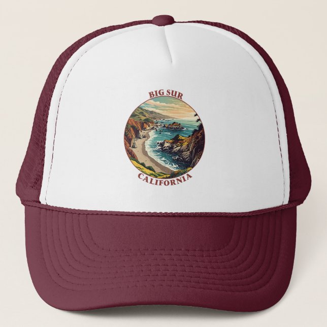 Big Sur California USA Truckerkappe (Vorderseite)