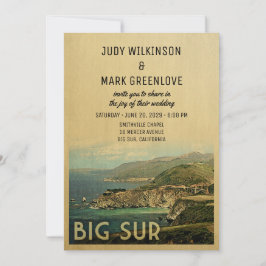 Big Sur Hochzeit Einladung Vintag Mitte des Jahrhu