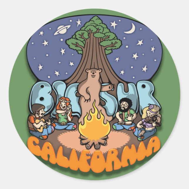 Big Sur III Runder Aufkleber (Vorderseite)