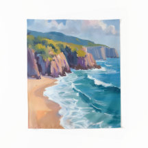 Big Sur, Kalifornien Aquarell-Küstenmalerei