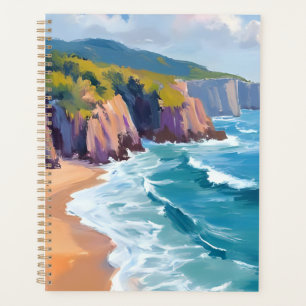 Big Sur, Kalifornien Aquarell-Ozean-Malerei Planer