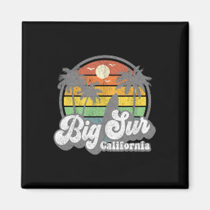 Big Sur Kalifornien Strand Urlaub Retro Surfen Su Magnet