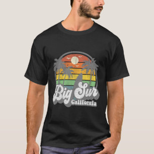 Big Sur Kalifornien Strandurlaub Retro Surfen Su T-Shirt