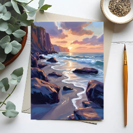 Big Sur, kalifornische Küstenmalerei Postkarte