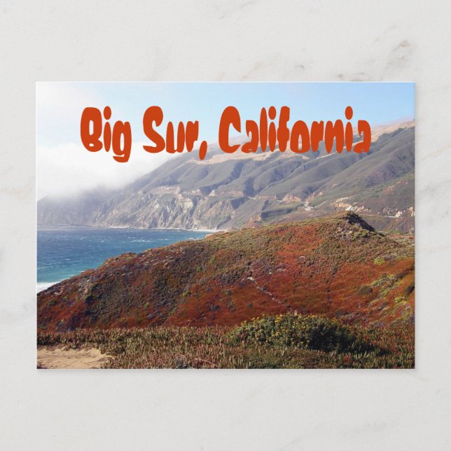 Big Sur, kalifornische Landschaft Postkarte (Vorderseite)