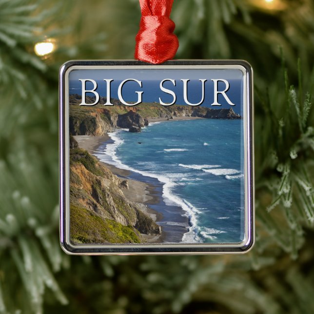 Big Sur Küste | Kalifornien Ornament Aus Metall (Baum)