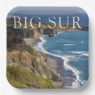 Big Sur Küstenlinie Kalifornien Pappteller