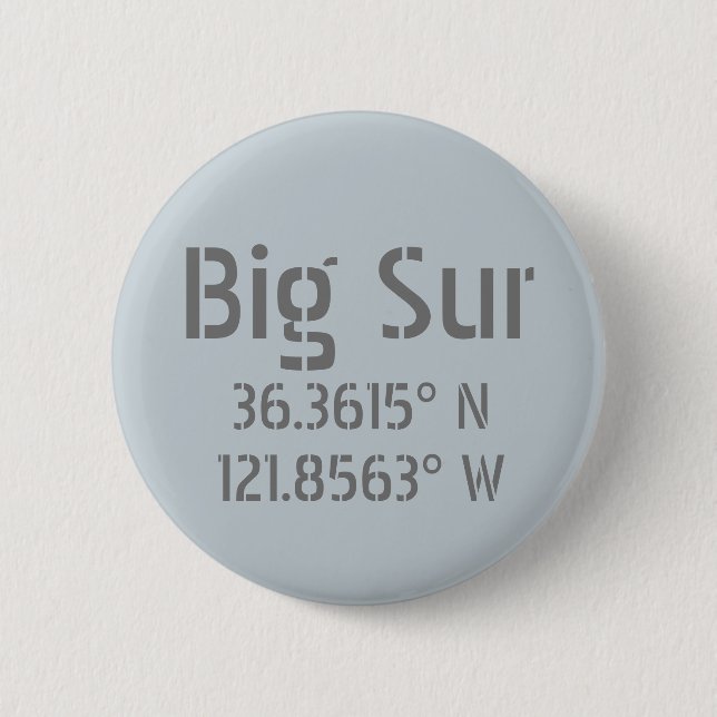 Big Sur Latitude Longitude Button (Vorderseite)