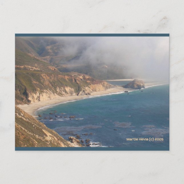 Big Sur Rocky Beach | Blue Beach Song™ Postcard Postkarte (Vorderseite)