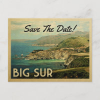 Big Sur Save the Date Vintage Postkarten