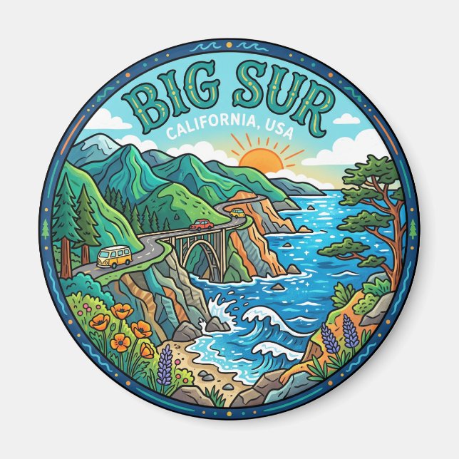 Big Sur USA Magnet (Vorne)