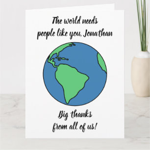 Big Thanks From All of Us - Custom Giant Thank You Karte