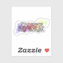 Big Things Rainbow Spritzer Positives Zitat Vinyl