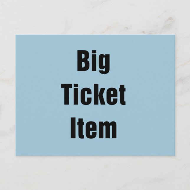 Big Ticket Postkarte (Vorderseite)