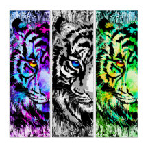 Big Tiger Head Leinwand - Tiger Triptych Print