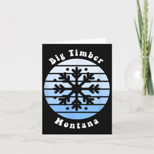 Big Timber Montana Snowflake Weihnachts-Winter Sou Karte