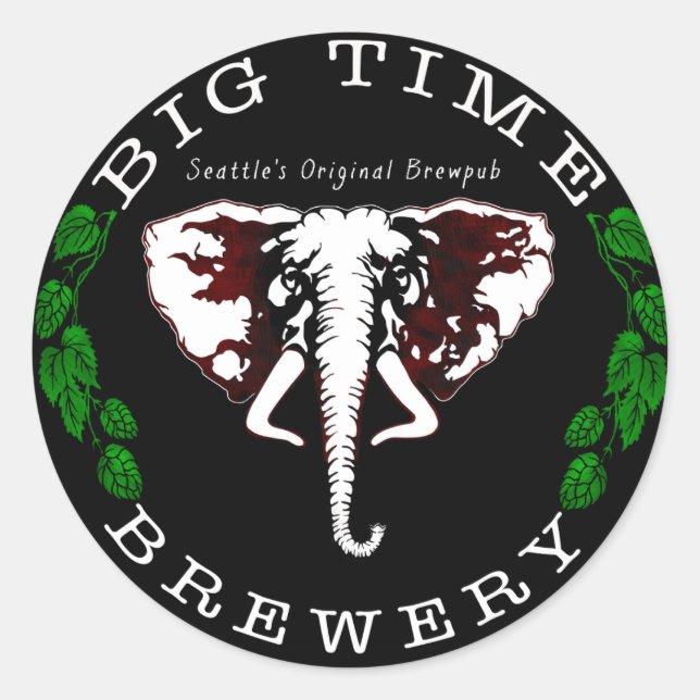 Big Time Brewery-Aufkleber Runder Aufkleber (Vorderseite)