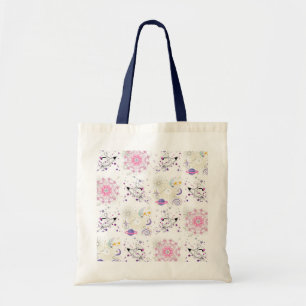 Big Time und Space Mandala Patchwork Pattern Budge Tragetasche