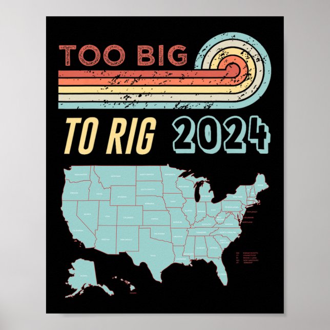 Big to Rig Sprichwort Trump 2024 Funny Trump Zitat Poster (Vorne)