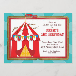 Big Top Circus Einladung