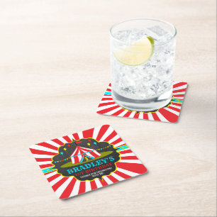 Big Top Circus Karneval Chalkboard 1 Rechteckiger Pappuntersetzer