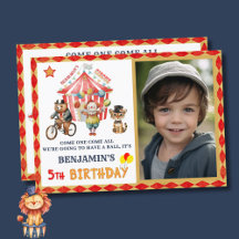 Big Top Circus Karneval Foto Fünfter Geburtstag