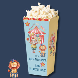 Big Top Circus Karneval Fünfter Geburtstag Popcorn Geschenkschachtel