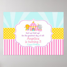Big Top Circus Karneval Pink Geburtstagspenster