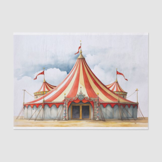 Big Top Circus Zelt 2 Decoupage Paper Seidenpapier (Vorderseite)