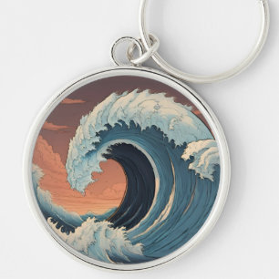 Big Tsunami Wave Schlüsselanhänger
