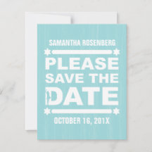 Big Type Bat Mitzvah Save the Date in Licht Aquama