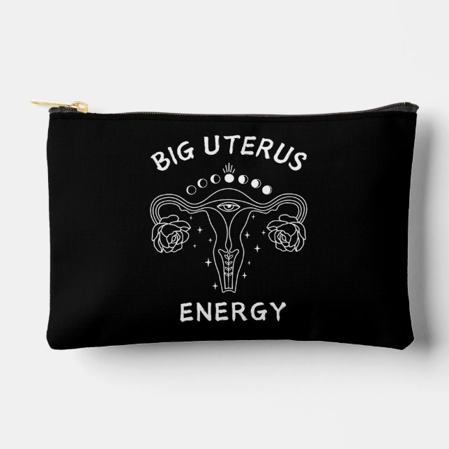 Big Uterus Energy Feminist Zubehörtasche (Vorderseite)