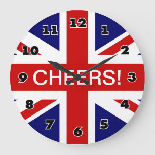Big wall clock with british flag / union Jack Große Wanduhr