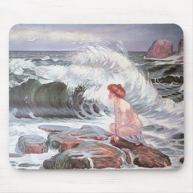 Big Wave Splashing am Strand (Frantisek Kupka) Mousepad (Vorne)
