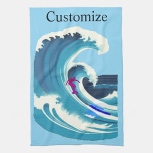 Big Wave Surfer Thunder_Cove Geschirrtuch
