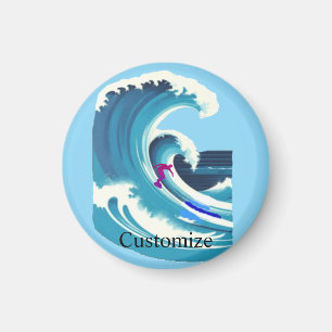 Big Wave Surfer Thunder_Cove Magnet