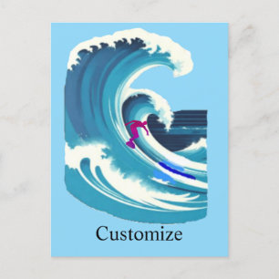 Big Wave Surfer Thunder_Cove Postkarte