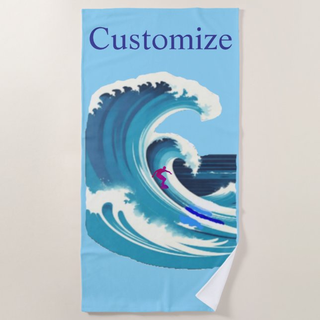 Big Wave Surfer Thunder_Cove Strandtuch (Vorderseite)