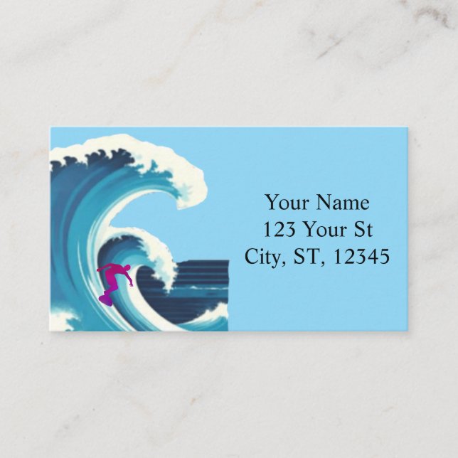 Big Wave Surfer Thunder_Cove Visitenkarte (Vorderseite)