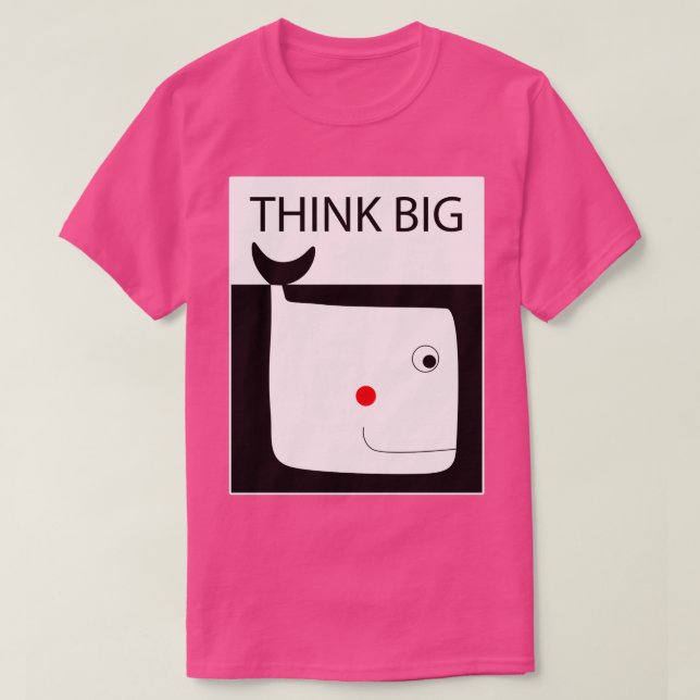 Big Whale Illustration denken T-Shirt (Design vorne)