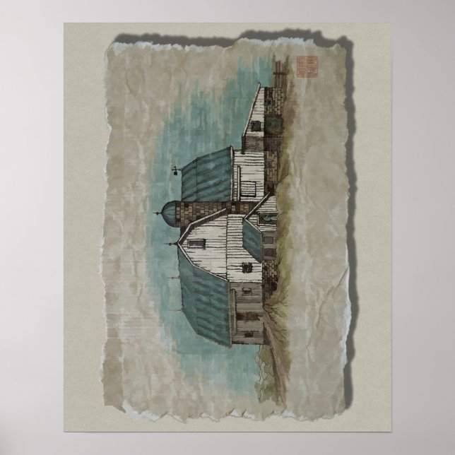 Big White Amish Barn Poster (Vorne)